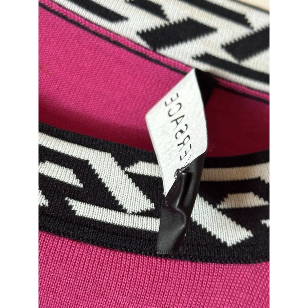 Versace Sweater Womens XXL 48 Fuchsia Pink Greca Logo 046D7422EB728 Luxury Italy - Picture 10 of 11